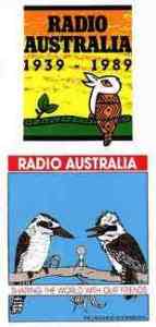 Radio Australia stickers - 1960s